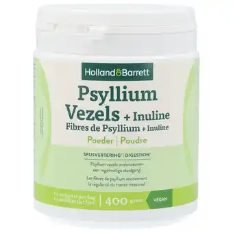 Holland & Barrett Holland & Barrett Psyllium Vezels + Inuline Poeder - 400g aanbieding