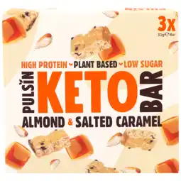 Holland & Barrett Pulsin Keto Almond & Salted Caramel Multipack 3 x 30g aanbieding