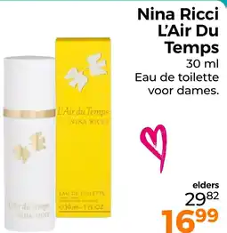 Trekpleister Nina Ricci L'Air Du Temps aanbieding