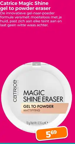 Trekpleister Catrice Magic Shine gel to powder eraser aanbieding