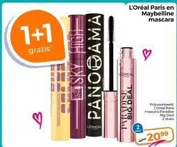 Trekpleister L'Oréal Paris en Maybelline mascara aanbieding