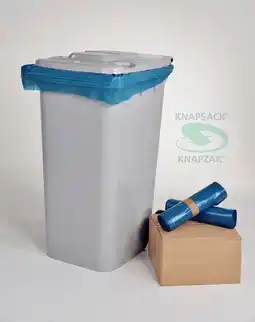 Bol.com Containerzak blauw - 240 liter - T70 SUPERDIK - restafval - 40 stuks aanbieding