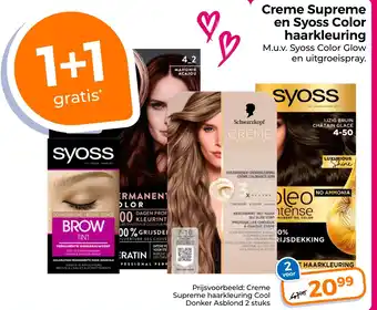 Trekpleister Creme Supreme en Syoss Color haarkleuring aanbieding