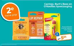 Trekpleister Carmex, Burt's Bees en O'Keeffes lipverzorging aanbieding