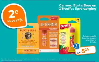 Trekpleister Carmex, Burt's Bees en O'Keeffes lipverzorging aanbieding