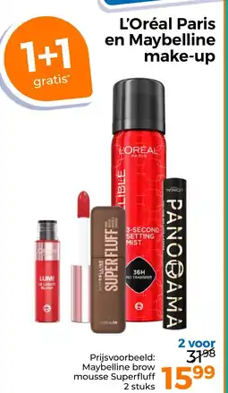 Trekpleister L'Oréal Paris en Maybelline make up aanbieding