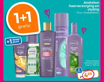 Trekpleister Andrélon haarverzorging en styling aanbieding