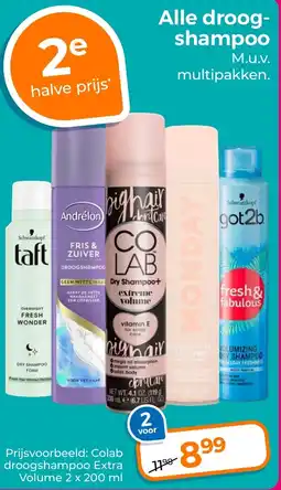Trekpleister Alle droog shampoo aanbieding