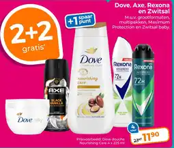 Trekpleister Dove, Axe, Rexona en Zwitsal aanbieding
