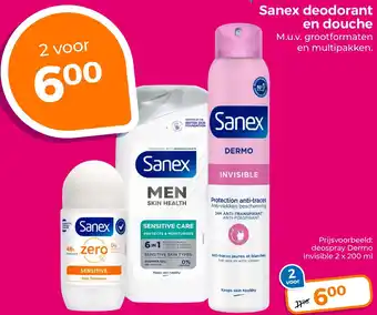 Trekpleister Sanex deodorant en douche aanbieding
