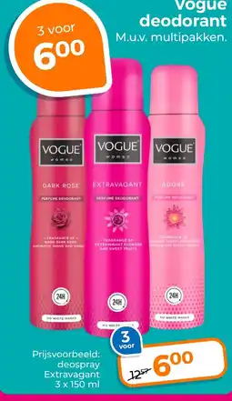 Trekpleister Vogue deodorant aanbieding