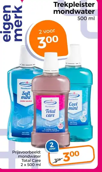 Trekpleister Trekpleister mondwater aanbieding