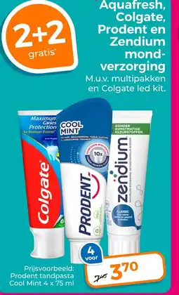 Trekpleister Aquafresh, Colgate, Prodent en Zendium mond verzorging aanbieding