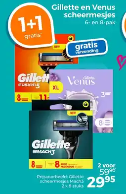Trekpleister Gillette en Venus scheermesjes aanbieding