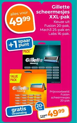 Trekpleister Gillette scheermesjes XXL-pak aanbieding
