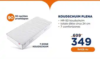 TotaalBED Koudschuim plena aanbieding