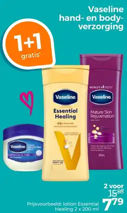 Trekpleister Vaseline hand en body verzorging aanbieding