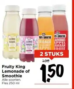 Vomar Voordeelmarkt Fruity King Lemonade of Smoothie aanbieding