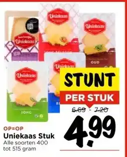 Vomar Voordeelmarkt Uniekaas Stuk aanbieding
