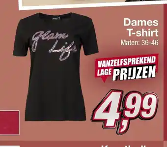 Kik Dames T-Shirt Maten : 36-46 aanbieding