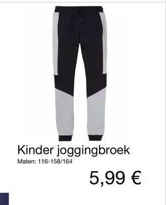 Kik Kinder joggingbroek Maten: 116-158/164 aanbieding