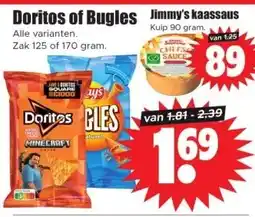 Dirk Doritos of Bugles Jimmy's kaassaus aanbieding