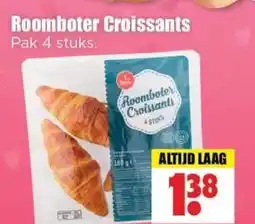 Dirk Roomboter Croissants Pak 4 stuks. aanbieding