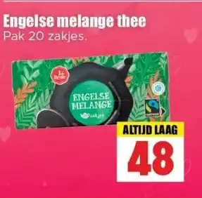 Dirk Engelse melange thee Pak 20 zakjes. aanbieding