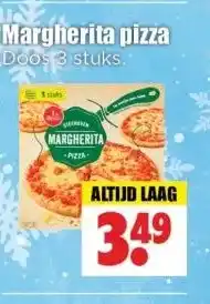 Dirk Margherita pizza Doos 3 stuks. aanbieding
