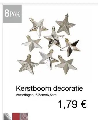 Kik Kerstboom decoratie Afmetingen: 6,5 cm x 6,5 cm 8 Pak aanbieding