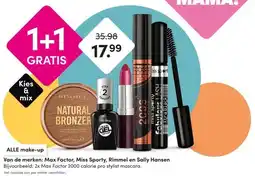DA Van de merken: Max Factor, Miss Sporty, Rimmel en Sally Hansen aanbieding