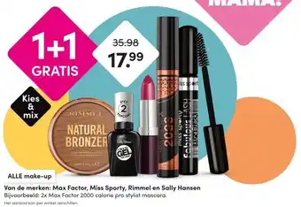 DA Van de merken: Max Factor, Miss Sporty, Rimmel en Sally Hansen aanbieding