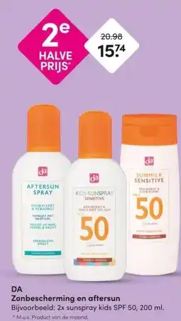 DA DA Zonbescherming en aftersun aanbieding