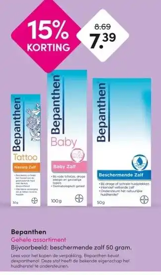 DA Bepanthen Gehele assortiment aanbieding