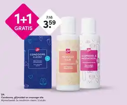 DA DA Condooms, glijmiddel en massage olie Bijvoorbeeld: 2x condoom classic 12 stuks. aanbieding
