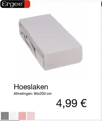 Kik Hoeslaken Afmetingen: 90 x 200 cm aanbieding