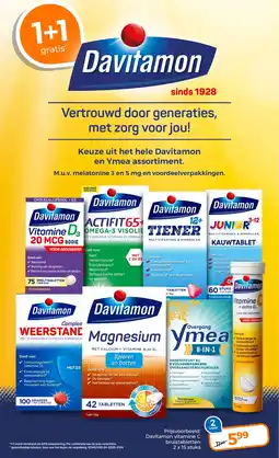 Trekpleister Keuze uit het hele Davitamon en Ymea assortiment. aanbieding