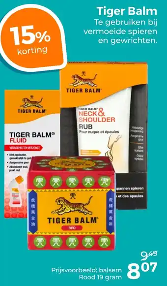 Trekpleister Tiger Balm aanbieding