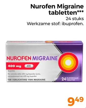 Trekpleister Nurofen Migraine tabletten aanbieding
