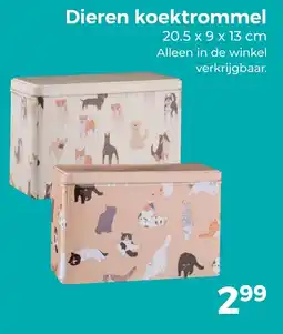 Trekpleister Dieren koektrommel aanbieding