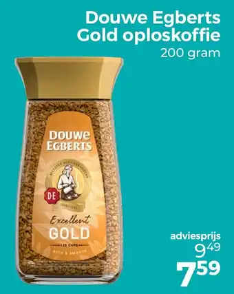 Trekpleister Douwe Egberts Gold oploskoffie aanbieding
