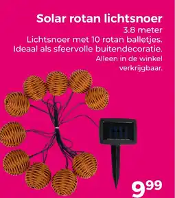 Trekpleister Solar rotan lichtsnoer aanbieding