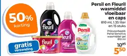 Trekpleister Persil en Fleuril wasmiddel vloeibaar en caps aanbieding