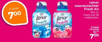 Trekpleister Lenor wasverzachter Fresh Air aanbieding