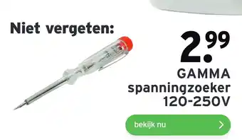 GAMMA spanningzoeker 120-250V aanbieding