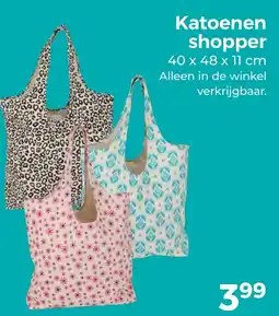 Trekpleister Katoenen shopper aanbieding