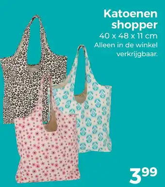 Trekpleister Katoenen shopper aanbieding