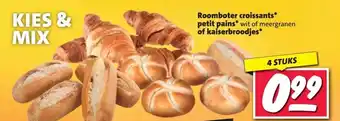 Nettorama Roomboter croissants, petit pains of kaiserbroodjes aanbieding