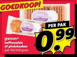 Nettorama gwoonº koffiewafels of pindakoeken aanbieding
