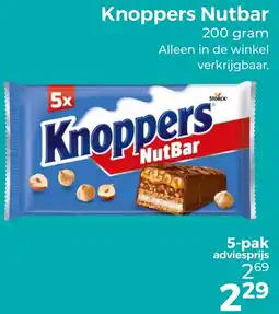Trekpleister Knoppers Nutbar aanbieding